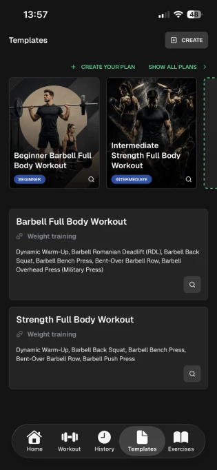 Workout plans